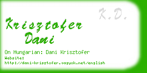 krisztofer dani business card